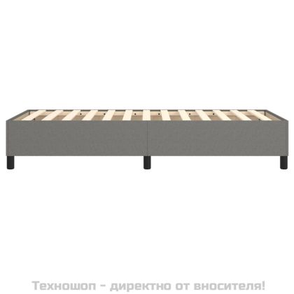 Рамка за легло с пружини, тъмносива, 90x200 см, плат