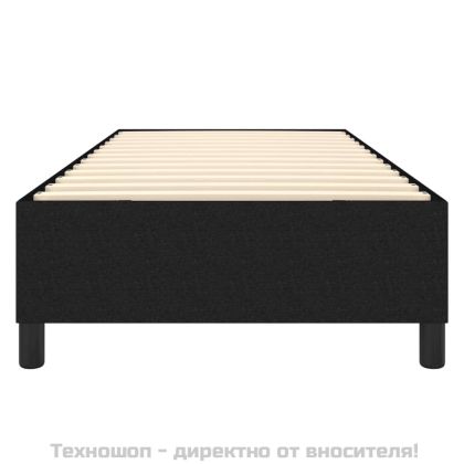 Рамка за легло с пружини, черна, 100x200 см, плат