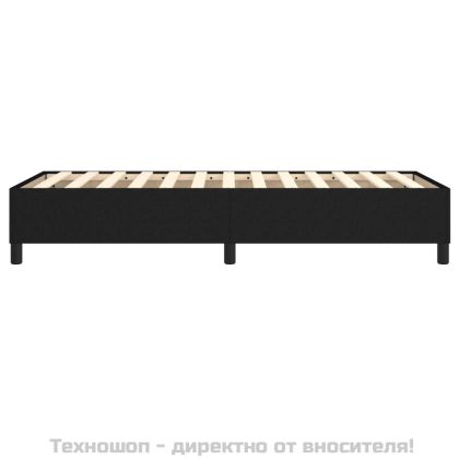 Рамка за легло с пружини, черна, 100x200 см, плат