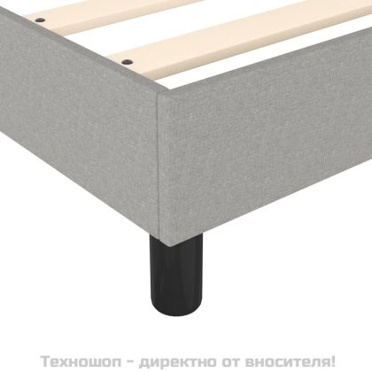 Рамка за легло с пружини, светлосива, 120x200 см, плат