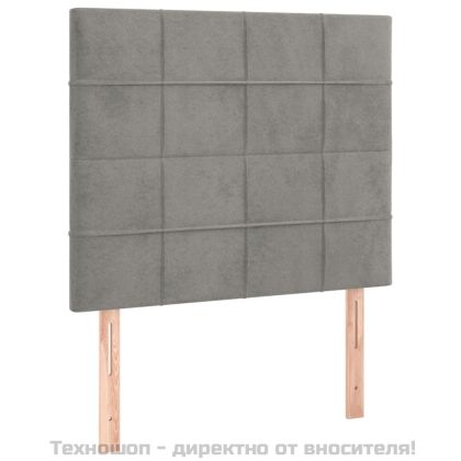 Рамка за легло без матрак, светлосива, 120x200 см, кадифе