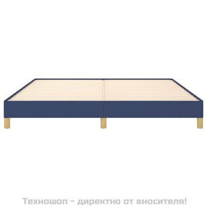 Рамка за легло без матрак, синя, 180x200 см, плат