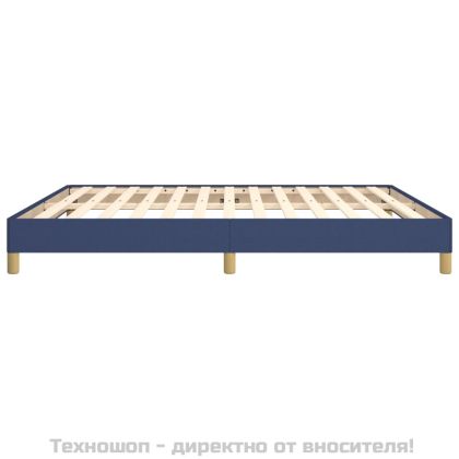Рамка за легло без матрак, синя, 180x200 см, плат