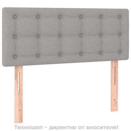 Боксспринг легло с матрак, светлосива, 90x190 см, плат