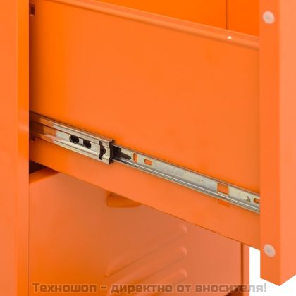 Шкаф за съхранение, оранжев, 42,5x35x101,5 см, стомана