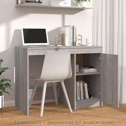 Бюро, сив сонома, 100x50x76 см, инженерно дърво