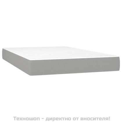 Боксспринг легло с матрак, светлосиво, 120x200 см, плат