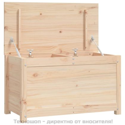 Кутия за съхранение, 80x40x45,5 см, борово дърво масив