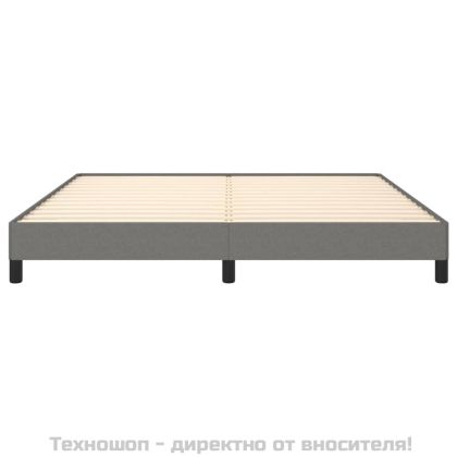 Рамка за легло без матрак, тъмносива, 160x200 см, плат