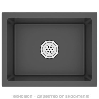 Ръчно изработена кухненска мивка, черна, неръждаема стомана