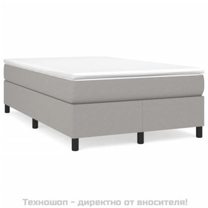 Боксспринг легло с матрак, светлосиво, 120x200 см, плат