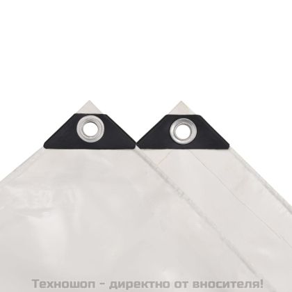 Брезентово платнище, 650 гр/м², 3x6 м, цвят бял