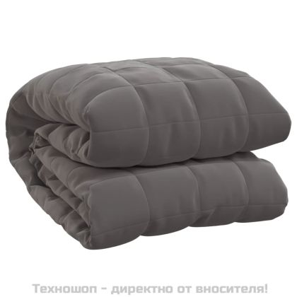 Утежнено одеяло сиво 152x203 см 11 кг плат
