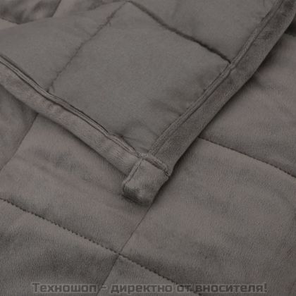 Утежнено одеяло сиво 152x203 см 11 кг плат