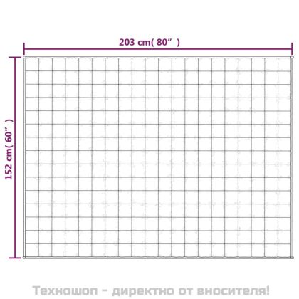 Утежнено одеяло сиво 152x203 см 11 кг плат