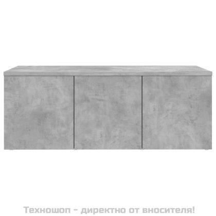 ТВ шкаф, бетонно сиво, 80x34x30 см, инженерно дърво