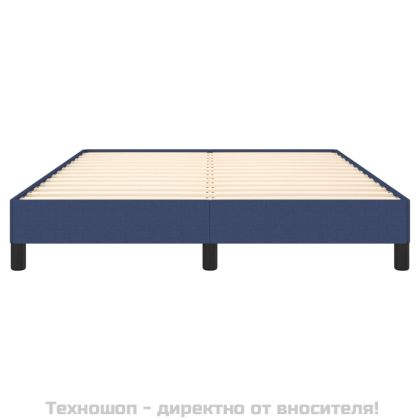 Рамка за легло без матрак, синя, 140x200 см, плат