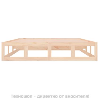 Рамка за легло, масивно дърво, 140x190 см