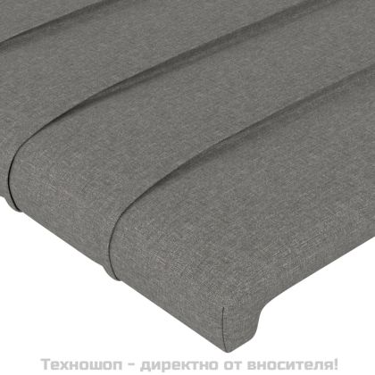 Горна табла за легло, тъмносива, 100x5x78/88 см, плат