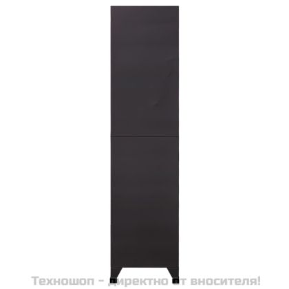 Заключващ се шкаф, антрацит и червено, 90x40x180 см, стомана