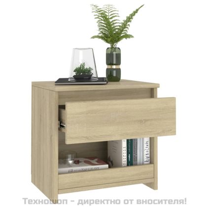 Нощни шкафчета, 2 бр, дъб сонома, 40x30x39 см, инженерно дърво