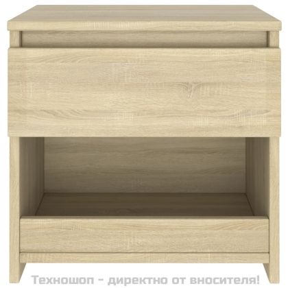 Нощни шкафчета, 2 бр, дъб сонома, 40x30x39 см, инженерно дърво