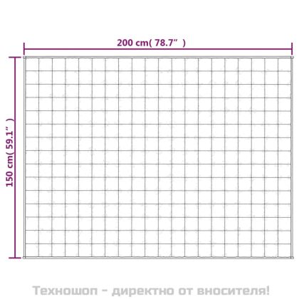 Утежнено одеяло сиво 150x200 см 11 кг плат