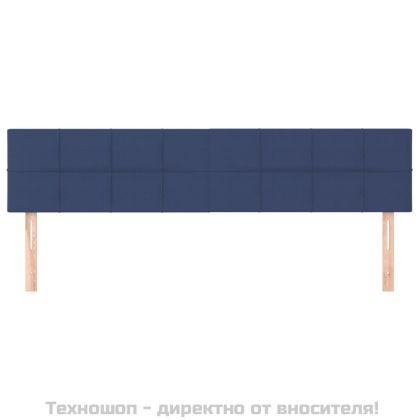Табла за легло, синя, 160x5x78/88 см, плат
