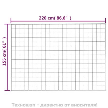 Утежнено одеяло синьо 155x220 см 11 кг плат