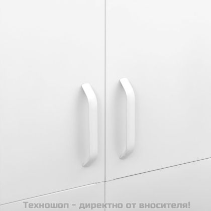 Гардероб, бял, 90x50x180 см, стомана