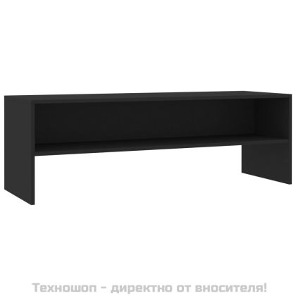 ТВ шкаф, черен, 120x40x40 см, инженерно дърво