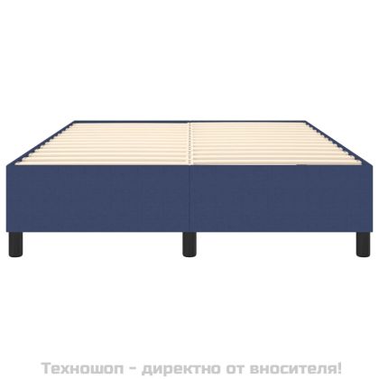 Рамка за легло с пружини, синя, 140x200 см, плат