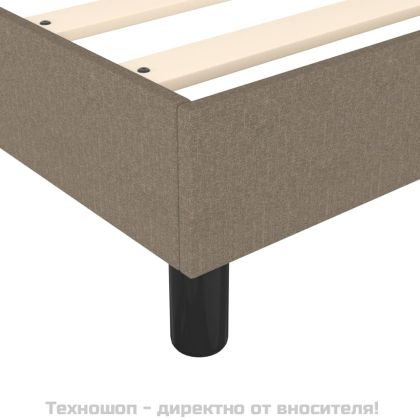 Рамка за легло с пружини, таупе, 140x200 см плат