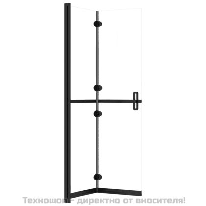 Сгъваема стена за душ с прозрачно ESG стъкло, 100x190 см