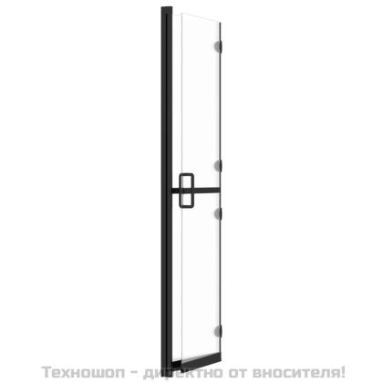 Сгъваема стена за душ с прозрачно ESG стъкло, 100x190 см