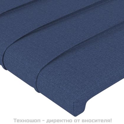 Горна табла за легло, синя, 80x5x78/88 см, плат