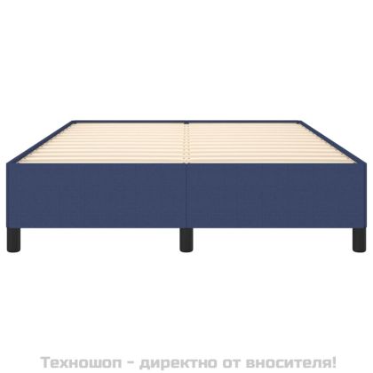 Рамка за легло без матрак, синя, 140x200 см, плат