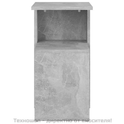 Странична маса, бетонно сива, 36x30x56 см, инженерно дърво