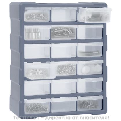 Шкаф органайзер с 18 средни чекмеджета, 38x16x47 см