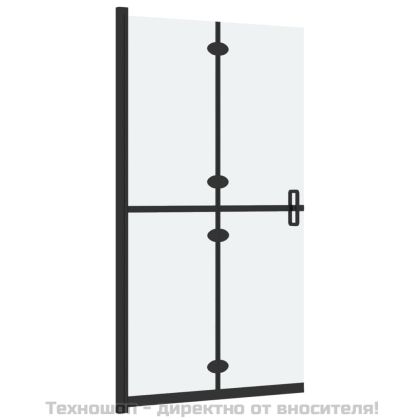 Сгъваема стена за душ с матирано ESG стъкло, 110x190 см