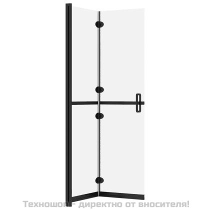 Сгъваема стена за душ с матирано ESG стъкло, 110x190 см