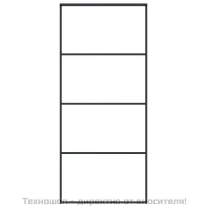 Плъзгаща се врата матирано ESG стъкло/алуминий 90x205 см черна