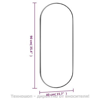 Стенно огледало 40x90 см стъкло овално