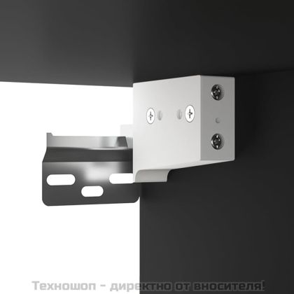 Стенен шкаф, черен, 80x33x80 см, инженерно дърво