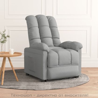 Реклайнер стол, светлосив, текстил