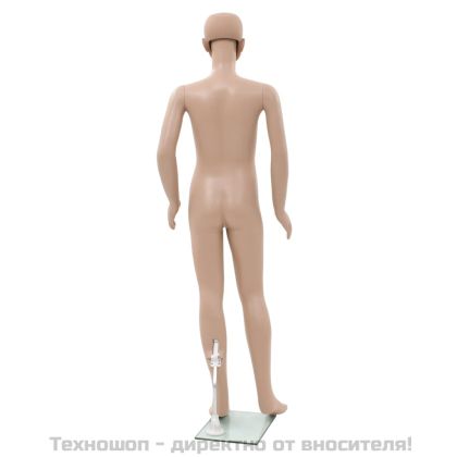 Детски манекен в цял ръст, стъклена основа, бежов, 140 см
