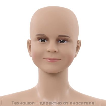 Детски манекен в цял ръст, стъклена основа, бежов, 140 см