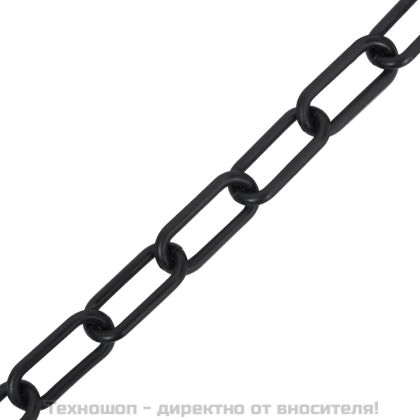 Предупредителна верига, черна, 30 м, Ø6 мм, пластмаса