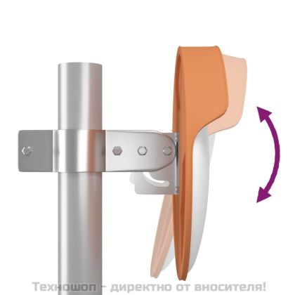 Градинско изпъкнало огледало за движение, оранжево, Ø30 см, поликарбонат