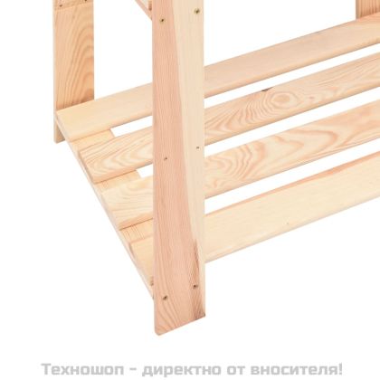5-етажни стелажи, 2 бр, 80x38x170 см, бор масив, 250 кг